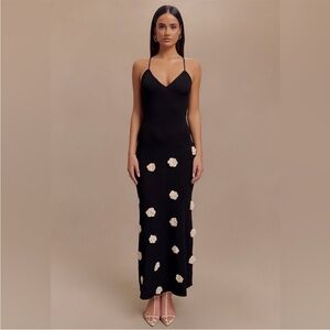 Meshki Flower Knit Maxi Dress, Size M